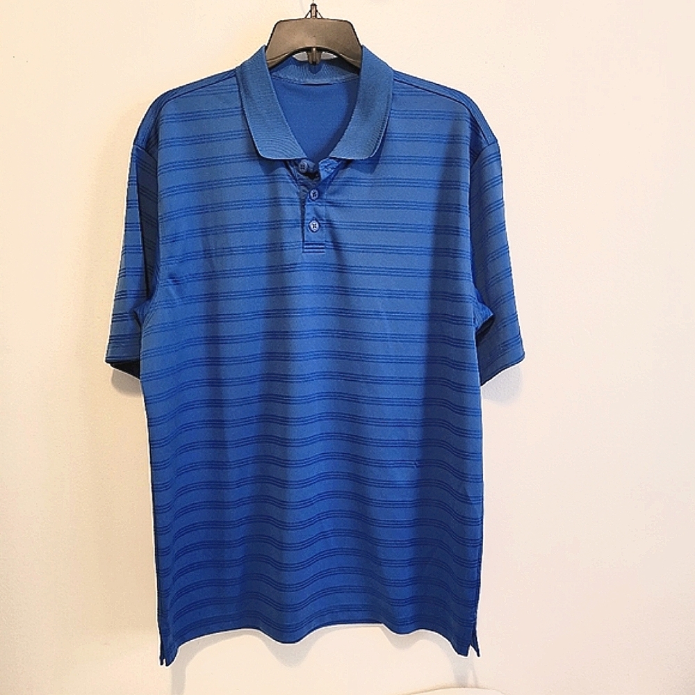 Blue Striped Polo Shirt